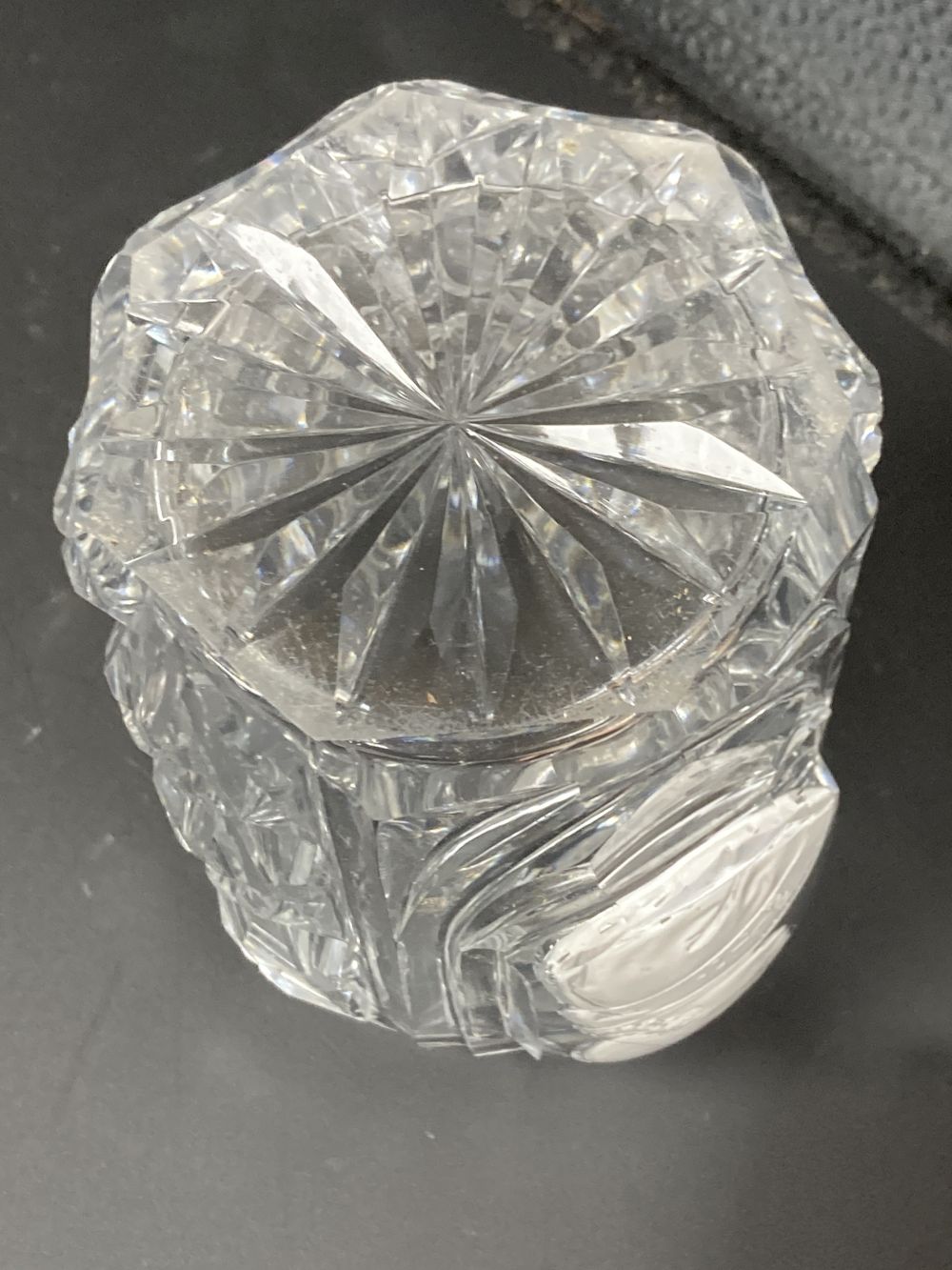 A French Pope Pius ninth sulphide cut glass beaker, mid 19th century, 11.5cm high